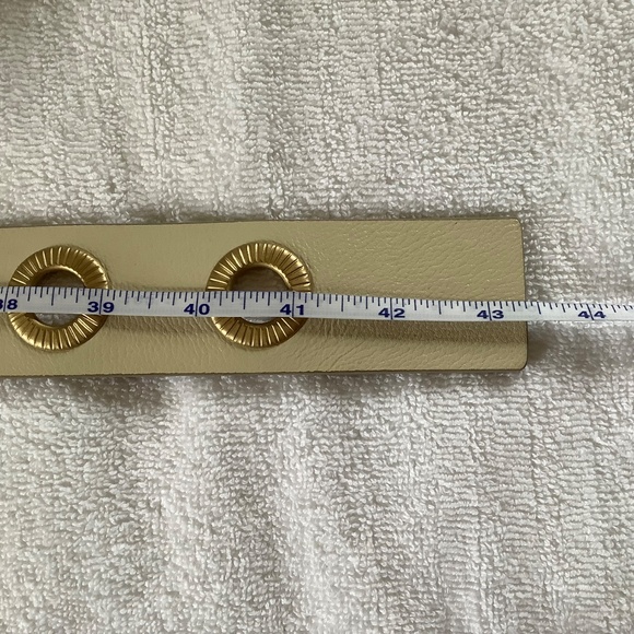 ALLSAINTS Leather Eyelet Belt Ivory SZ L main image 10